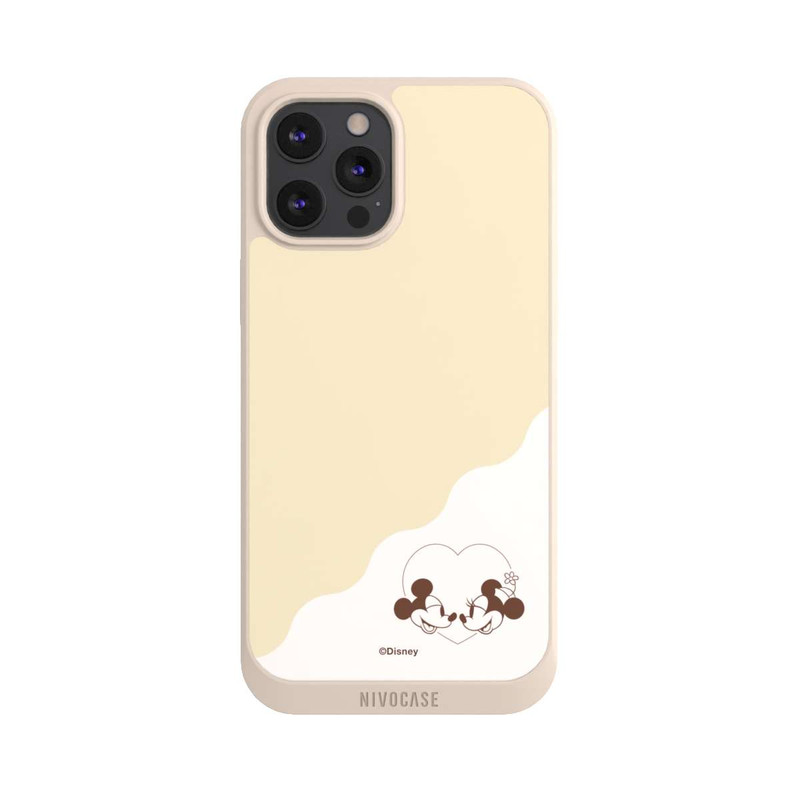 iPhone 12 Pro Max NIVOpure Mickey and Minnie Love Heart Beige