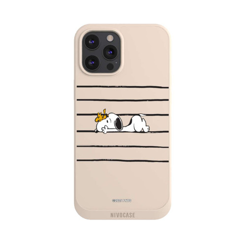Apple iPhone 12 Pro Max NIVOpure Snoopy Woodstock Streifen Peanuts Transparent