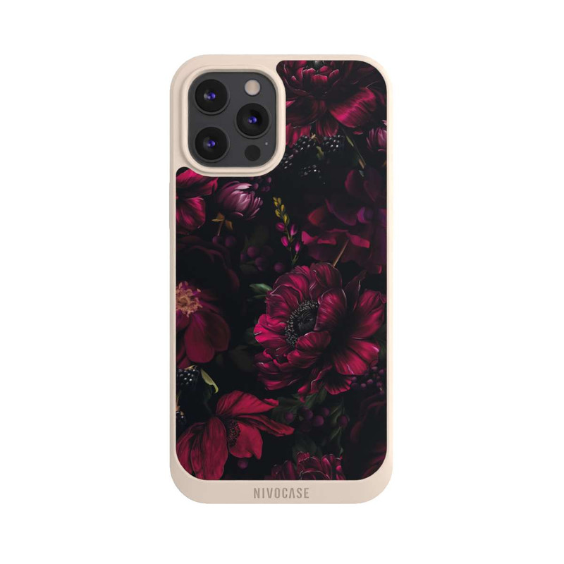 iPhone 12 Pro Max NIVOpure Dunkle Rote Blumen Liebe