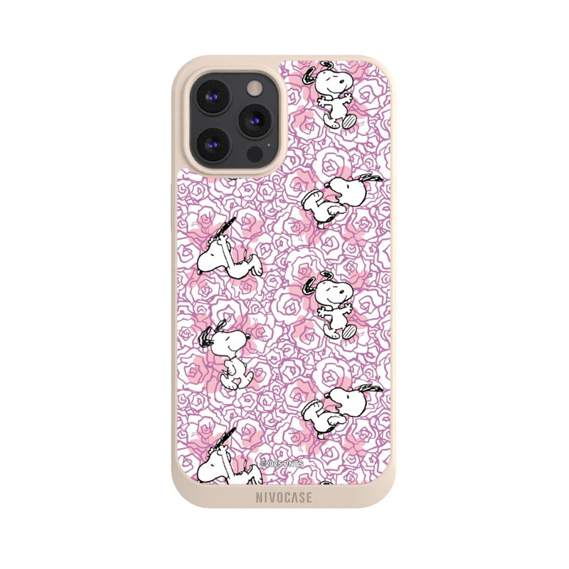 iPhone 12 Pro Max NIVOpure Peanuts Pink Roses Pattern