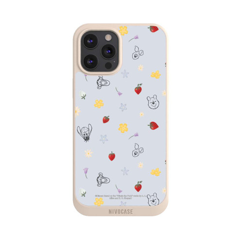 Apple iPhone 12 Pro Max NIVOpure Winnie Puuh und Freunde Erdbeer Muster Blau