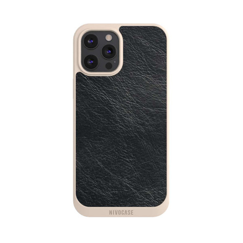 Apple iPhone 12 Pro Max NIVOpure Schwarzer Lederlook Hintergrund