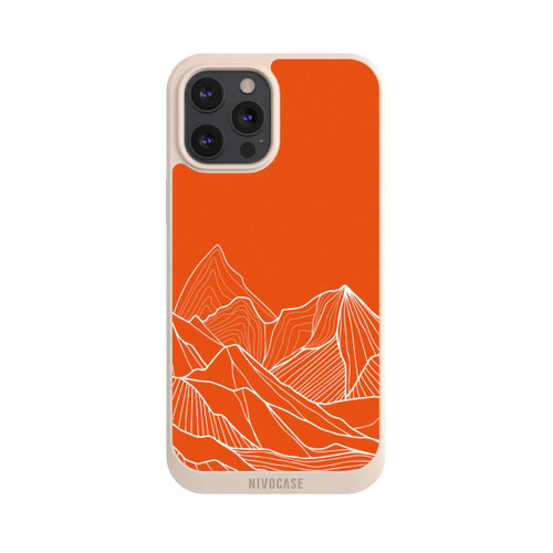 Apple iPhone 12 Pro Max NIVOpure Höhenlinien Berg Orange