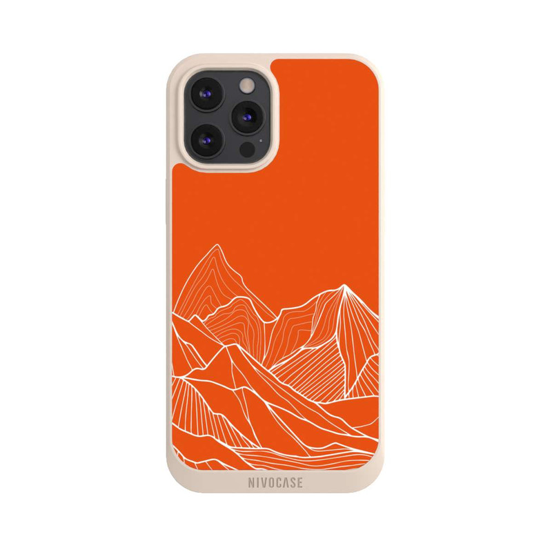 iPhone 12 Pro Max NIVOpure Höhenlinien Berg Orange