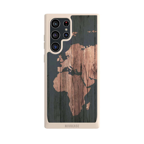 Samsung Galaxy S22 Ultra NIVOpure Wooden World Map