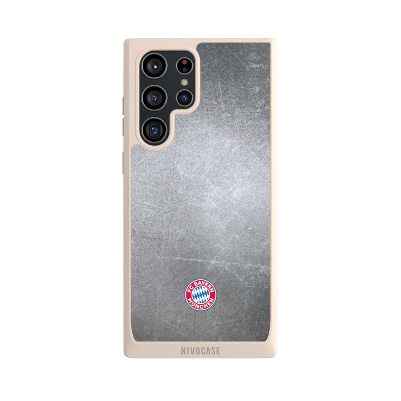 Galaxy S22 Ultra NIVOpure Klassisches FCB Logo Klein - Bunt auf Metalllook