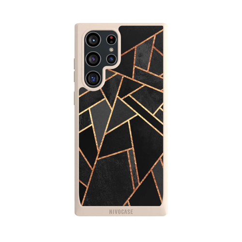 Samsung Galaxy S22 Ultra NIVOpure Schwarze Nacht Gold Druck