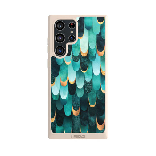 Samsung Galaxy S22 Ultra NIVOpure Gefiedert Türkis Golddruck