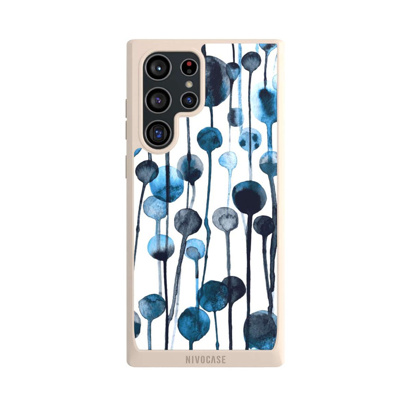 Galaxy S22 Ultra NIVOpure Tropfende Punkte blau