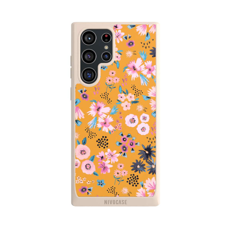 Galaxy S22 Ultra NIVOpure Kleine Blumen senfgelb