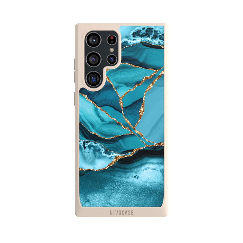 Galaxy S22 Ultra NIVOpure Eisblaue Marmor Landschaft