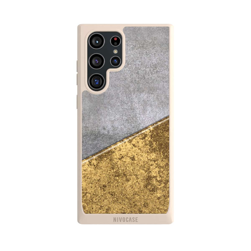 Galaxy S22 Ultra NIVOpure Beton und Goldlook