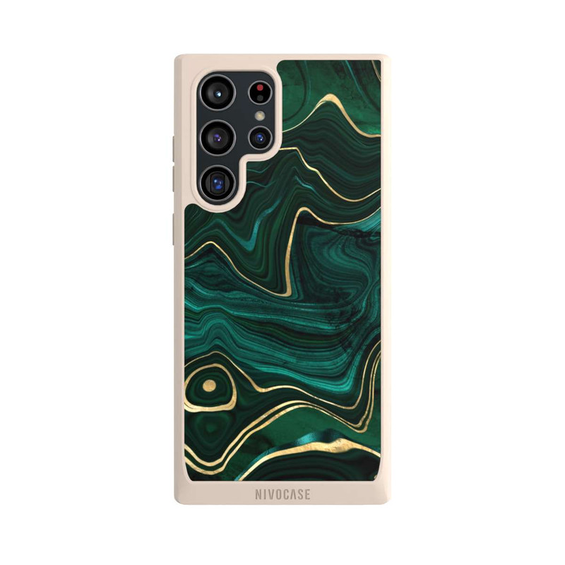 Galaxy S22 Ultra NIVOpure Malachit Golddruck
