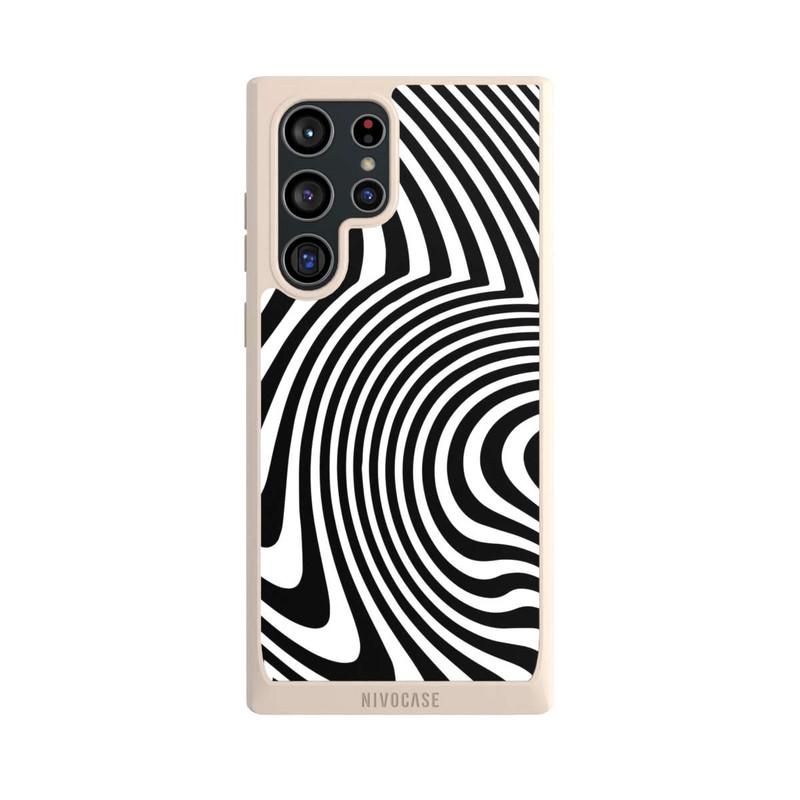 Galaxy S22 Ultra NIVOpure schwarz-weiße Wellen