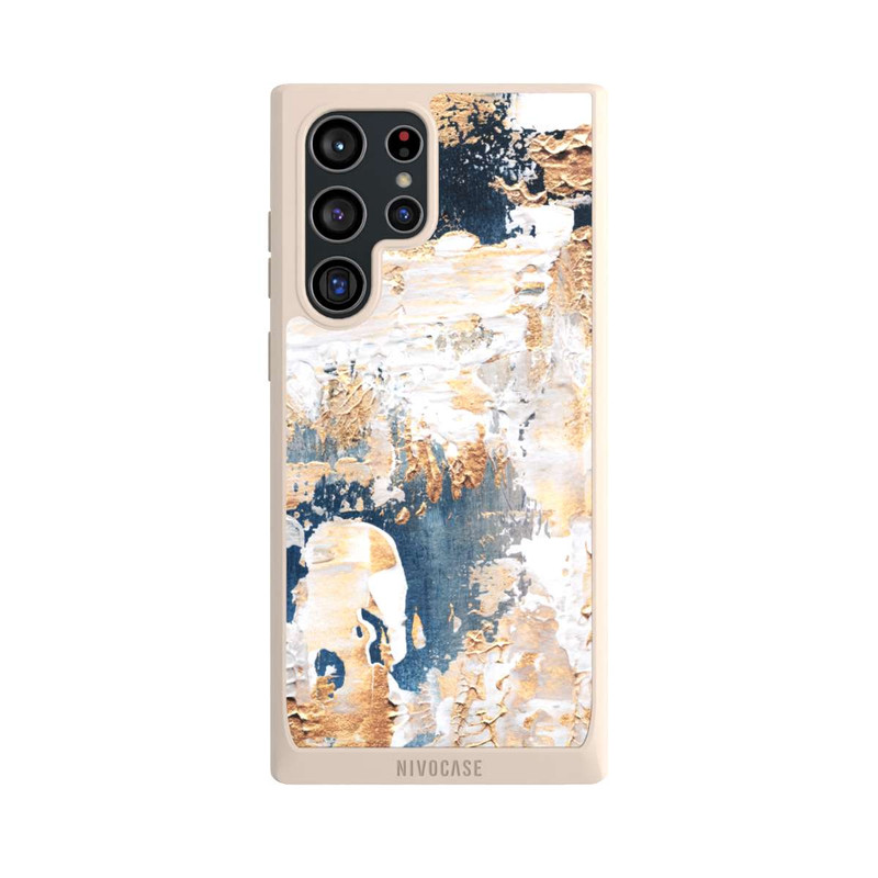 Galaxy S22 Ultra NIVOpure Abstraktion Blau und Gold