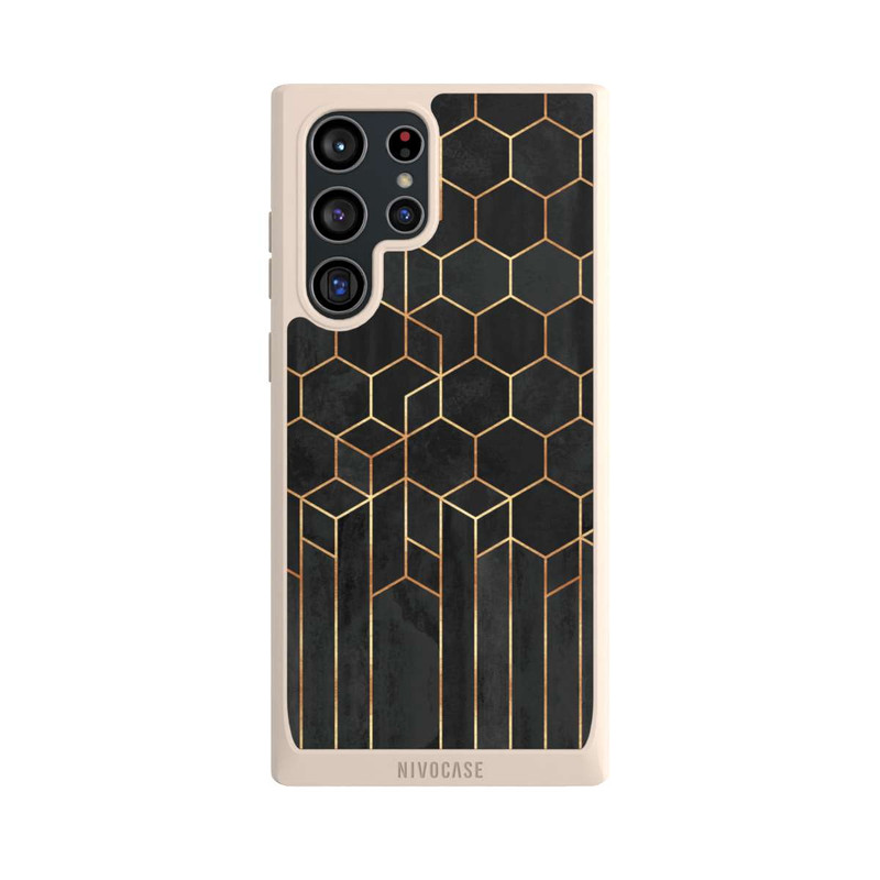 Galaxy S22 Ultra NIVOpure Schwarze Sechsecke