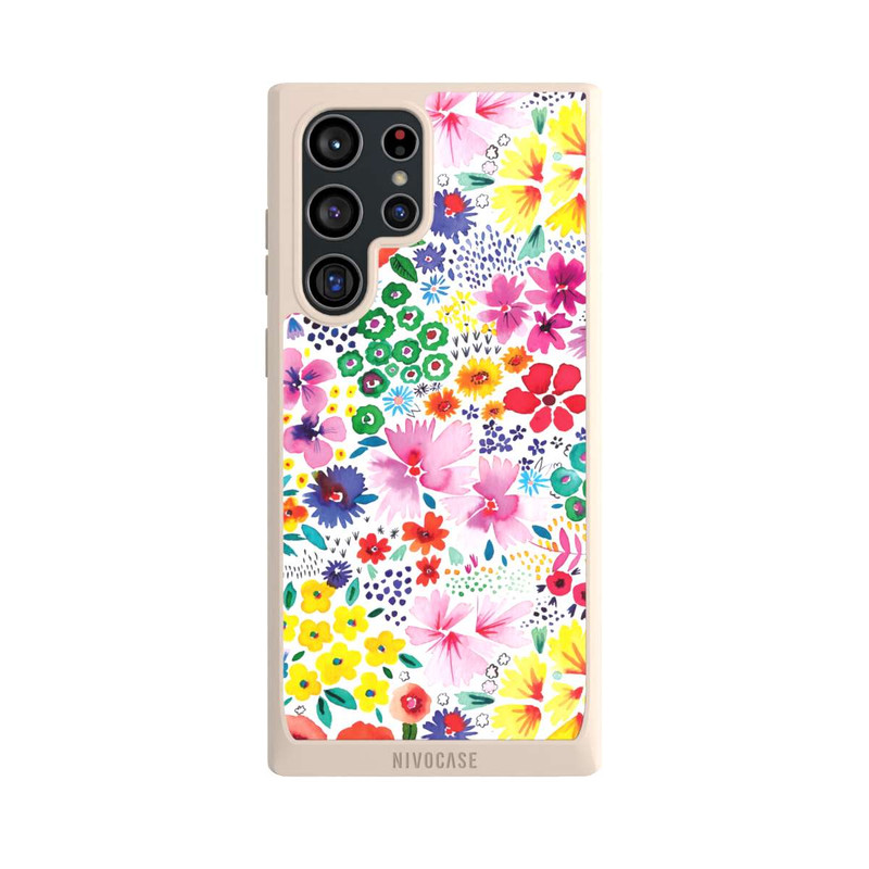 Galaxy S22 Ultra NIVOpure Kunstvolle kleine Frühlingsblumen