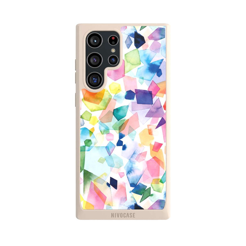 Galaxy S22 Ultra NIVOpure Bunte Aquarelledelsteine ​​und Diamanten