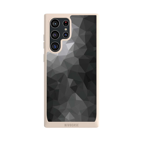 Samsung Galaxy S22 Ultra NIVOpure Polygonales Mosaik Schwarz/Weiß