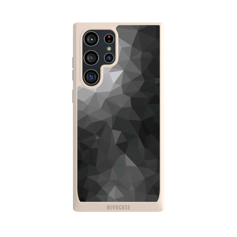 Galaxy S22 Ultra NIVOpure Polygonales Mosaik Schwarz/Weiß