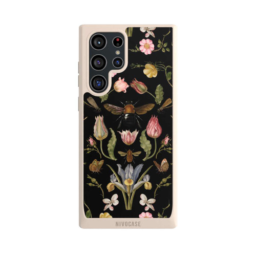 Samsung Galaxy S22 Ultra NIVOpure Wildblumen und Biene Schwarz