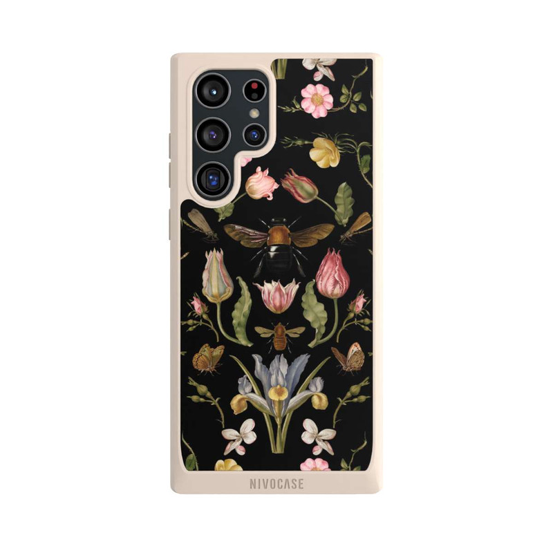 Galaxy S22 Ultra NIVOpure Wildblumen und Biene Schwarz