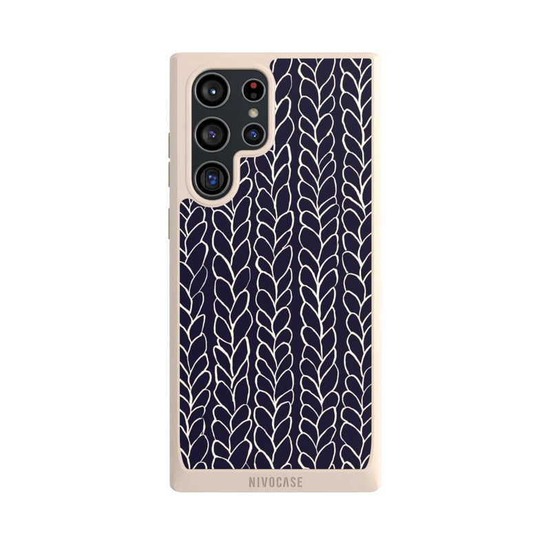 Galaxy S22 Ultra NIVOpure gezeichnete Wollzöpfe Marine