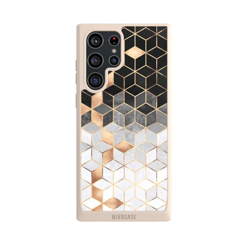 Samsung Galaxy S22 Ultra NIVOpure Würfel dunkel und gold