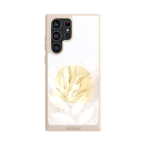 Samsung Galaxy S22 Ultra NIVOpure Boho Gold Blumen Kunst