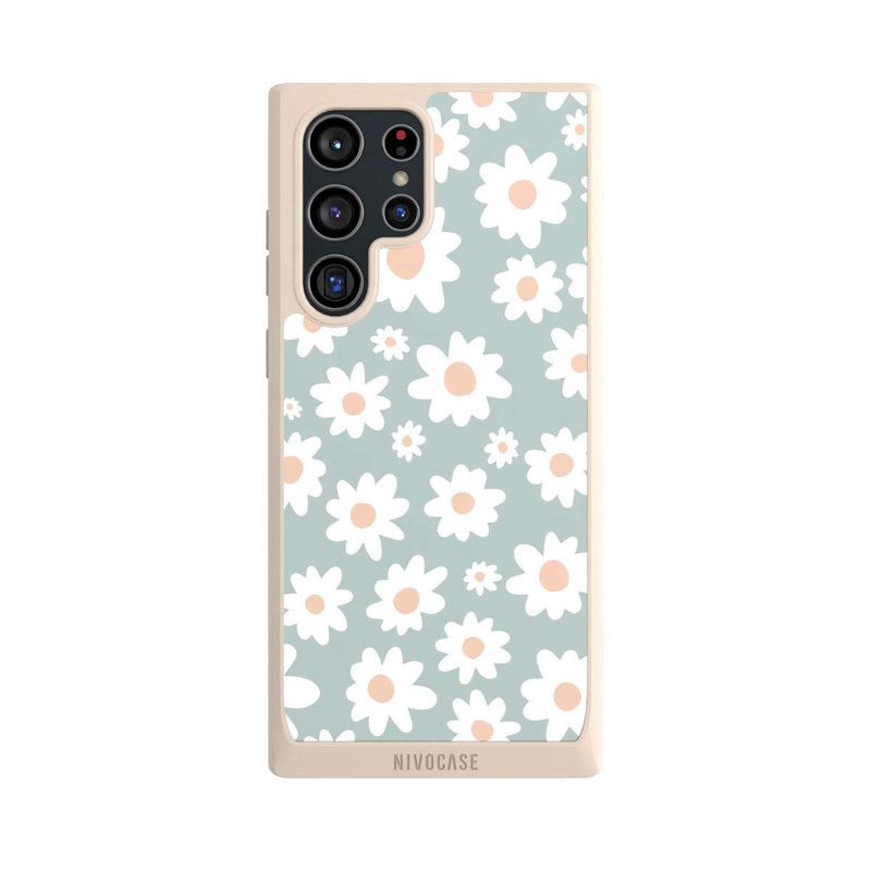 Galaxy S22 Ultra NIVOpure Gänseblümchen Muster grün