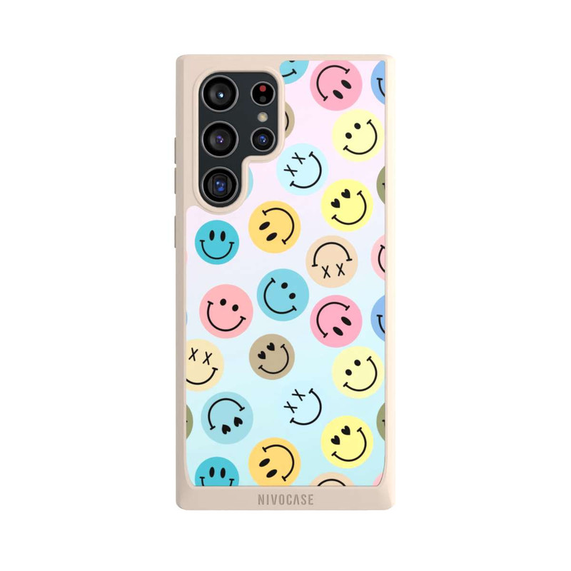 Galaxy S22 Ultra NIVOpure Smiles Emotes Pattern Colorful