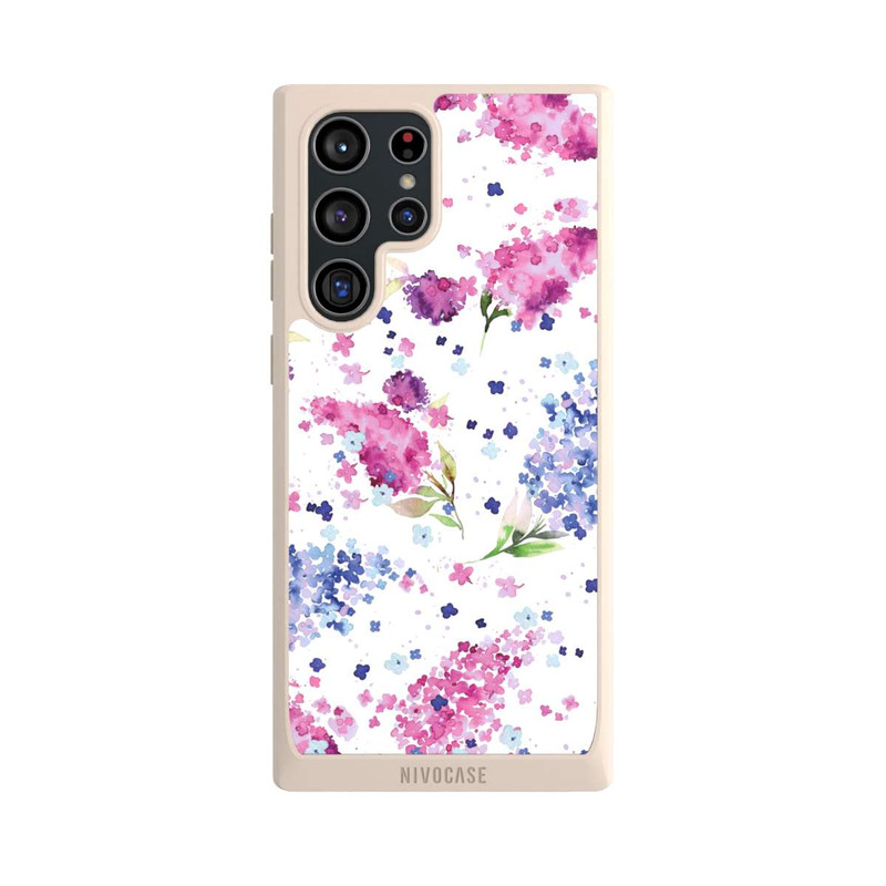Galaxy S22 Ultra NIVOpure Hortensien Lila und Rosa Blumen