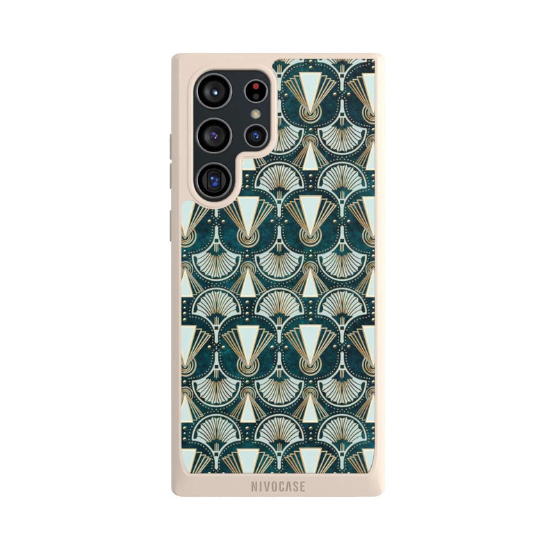 Galaxy S22 Ultra NIVOpure Art Deco Green Pattern