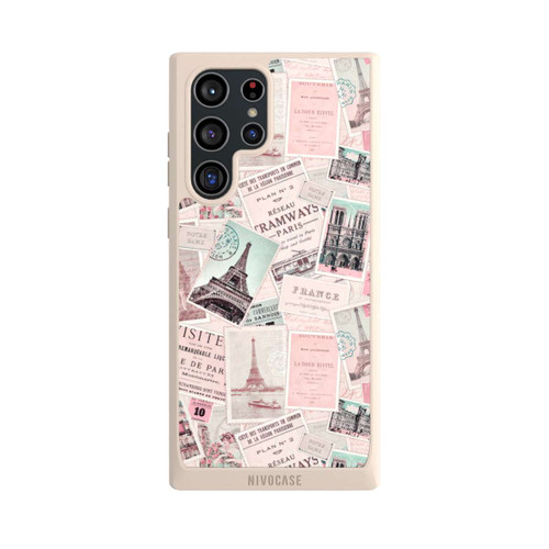 Samsung Galaxy S22 Ultra NIVOpure Vintage Paris Postcards Pattern