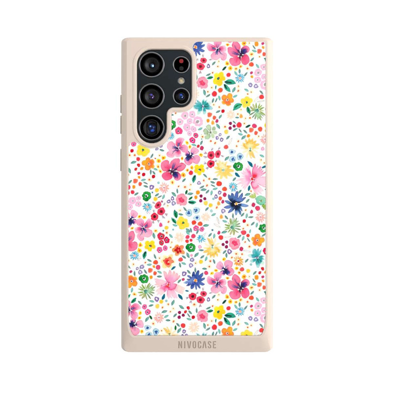 Galaxy S22 Ultra NIVOpure Millefleurs Pink Spring Garden