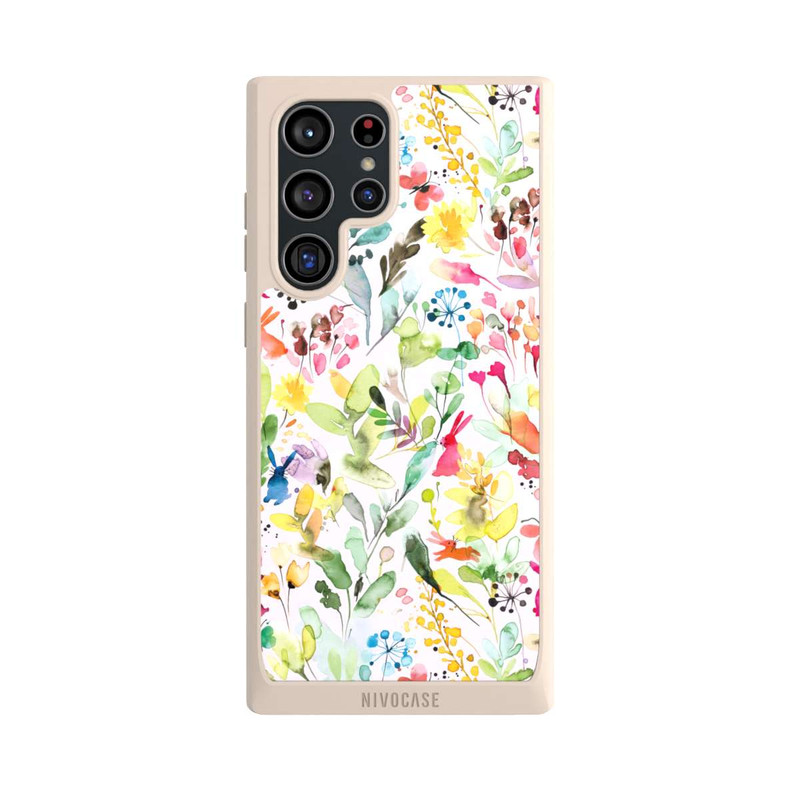 Galaxy S22 Ultra NIVOpure Wild Flowers Meadow Pink