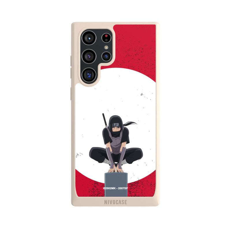 Galaxy S22 Ultra NIVOpure Itachi Uchiha Symbol Roter Hintergrund
