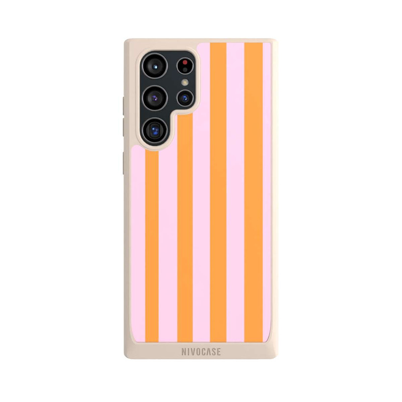 Galaxy S22 Ultra NIVOpure Orange Rosa Streifen