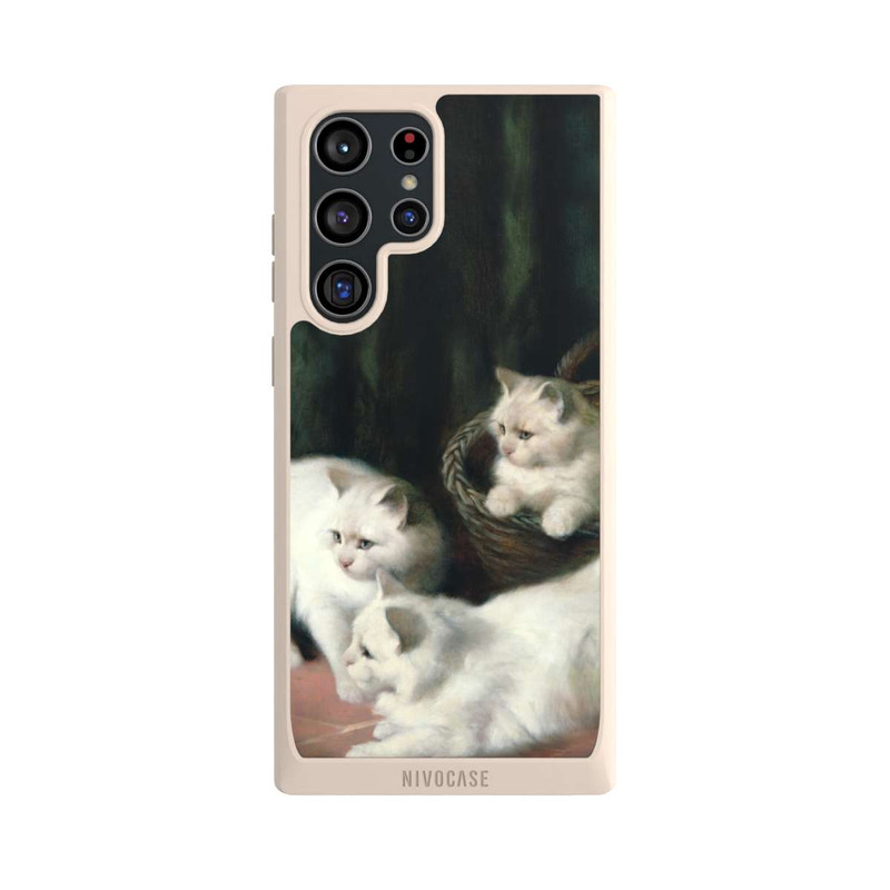 Galaxy S22 Ultra NIVOpure Three White Angora Kittens