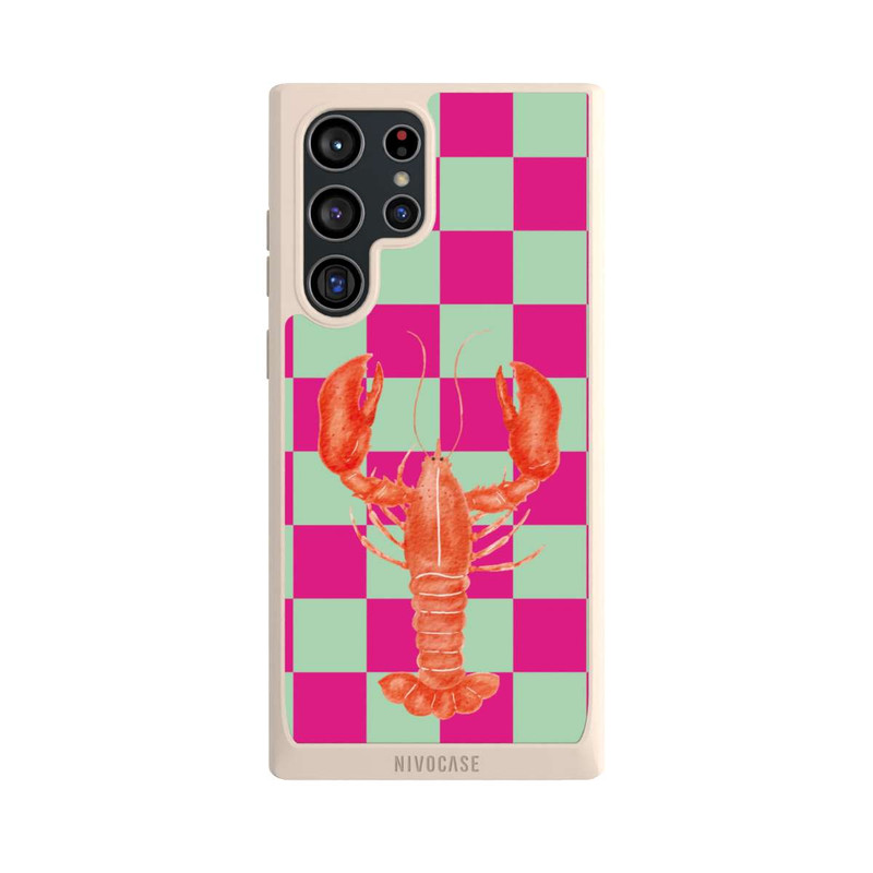 Galaxy S22 Ultra NIVOpure Pink Checkers Lobster