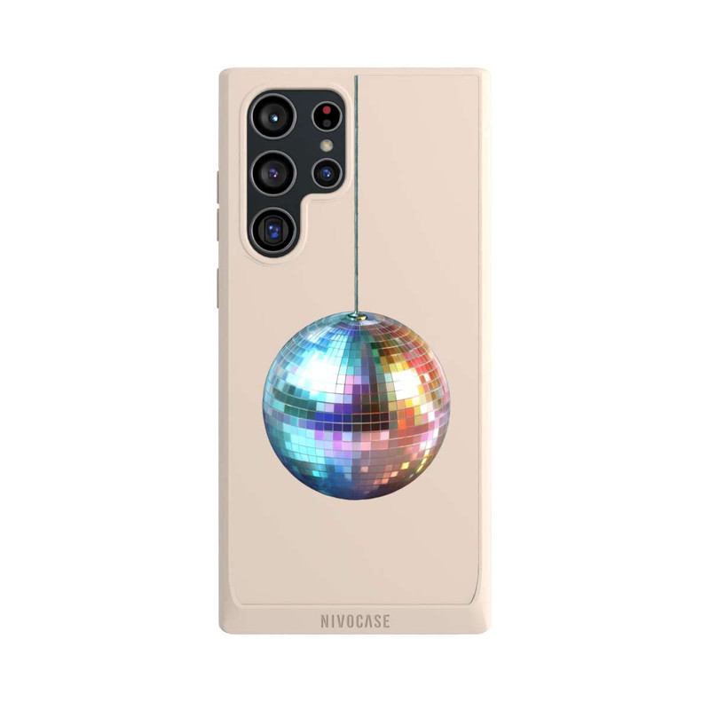 Galaxy S22 Ultra NIVOpure Discokugel Party Blau Gold Transparent mit KI