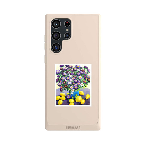 Samsung Galaxy S22 Ultra NIVOpure Purple Asters and Lemons by Christopher Ryland