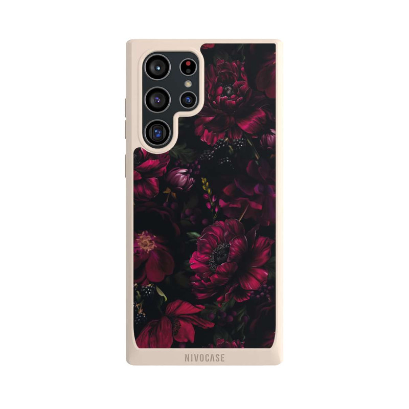 Galaxy S22 Ultra NIVOpure Dunkle Rote Blumen Liebe