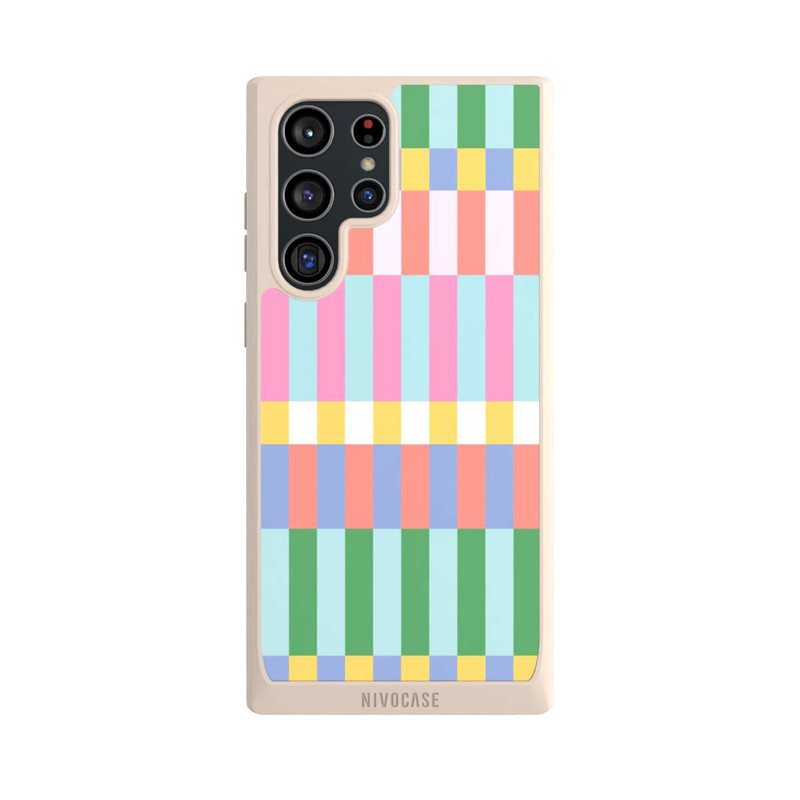 Galaxy S22 Ultra NIVOpure Checked Theme Pastel