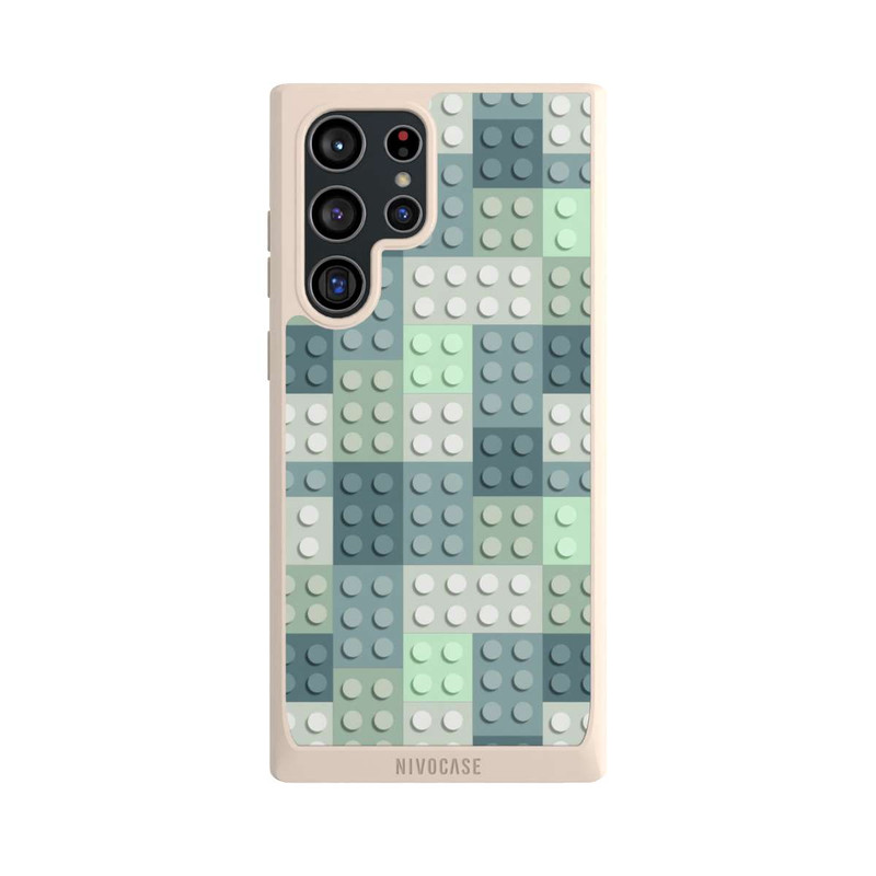 Galaxy S22 Ultra NIVOpure Grünes Blockmuster