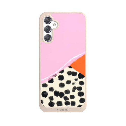 Samsung Galaxy A14 5G NIVOpure Pink and Orange Modern Art with Dots