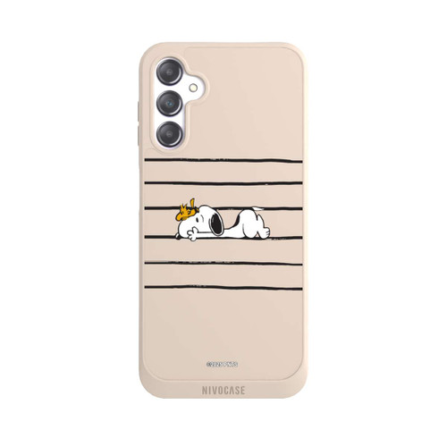 Samsung Galaxy A14 5G NIVOpure Snoopy Woodstock Streifen Peanuts Transparent