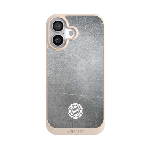  NIVOpure Klassisches FCB Logo Klein - Weiß auf Metalllook