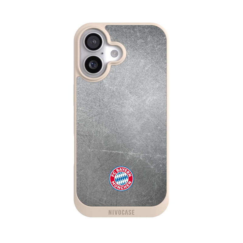 iPhone 17 NIVOpure Klassisches FCB Logo Klein - Bunt auf Metalllook
