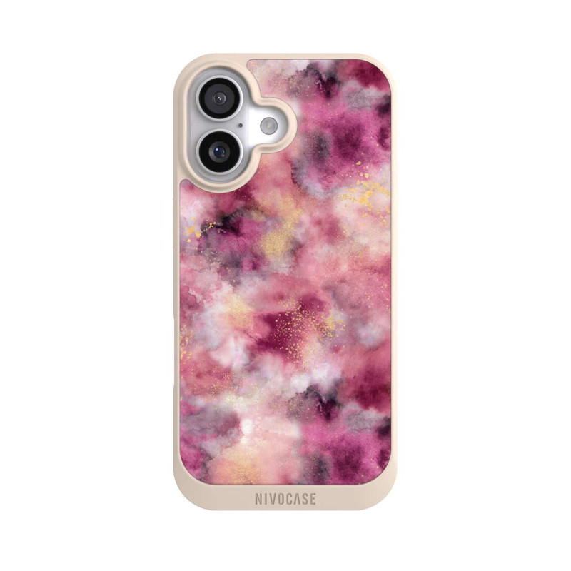 iPhone 17 NIVOpure Rauchiges Marmoraquarell rosa